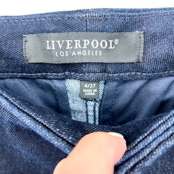 LIVERPOOL Women's Pintuck Trouser Jeans US 4 27 Blue Sturgis Midrise NWT - Picture 10 of 13